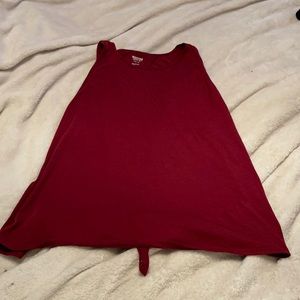 Red workout active tank